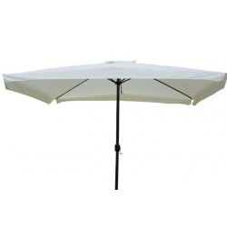 Ombrellone da giardino 3 x 2 metri con palo in acciaio antracite e copertura ecrù