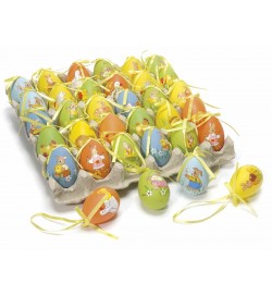 Decorazioni Pasquali da appendere a forma di uova dipinte a mano 60 pezzi
