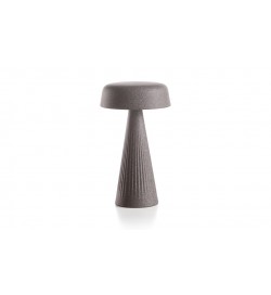 Lampada da tavolo ricaricabile Fade design Made in Italy color Argilla