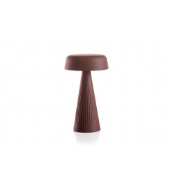 Lampada da tavolo ricaricabile Fade design Made in Italy color Lava