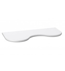 Set 4 Mensole per Camerette Bambini Bianche dalla Forma Ondulare 76 Centimetri