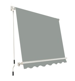 Tenda da sole da balcone con bracci e asta 2,45 x 2,45 metri color cenere