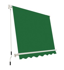 Tenda da sole da balcone con bracci e asta 2,45 x 3 metri colore verde