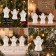 Set 6 Angeli di Natale in Porcellana Bianca 6 cm, in ambiente natalizio