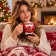 Set 3 Tazze Mug Babbo Natale da 500 ml con Piedi, in ambiente natalizio