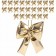 Set 24 Fiocchi Dorati di Natale da Appendere 12 cm, foto del prodotto su fondo bianco