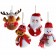 Set 4 Personaggi di Natale in Stoffa da Appendere 17 cm, foto del prodotto su fondo bianco