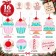 Set 16 Decorazioni Natalizie in Legno Dolci e Torte 11,5 cm, misure e caratteristiche