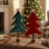 Set 2 Alberi di Natale in Stoffa da Appoggiare 52 cm, in ambiente natalizio