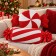Set 2 Cuscini di Natale a Caramella in Velluto 48 cm, in ambiente natalizio