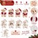 Set 8 Orsetti di Natale in Peluche con Cappotto 13 cm, misure e caratteristiche