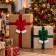 Set 12 Fiocchi di Natale in Velluto con Eco-Fur 28 cm, in ambiente natalizio