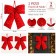 Set 2 Fiocchi Grandi di Natale Rossi 40 cm, misure e caratteristiche