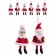 Set 6 Babbo e Mamma Natale da Appendere 22 cm, foto del prodotto su fondo bianco