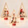 Set 3 Alberi Natalizi da Tavolo in Legno con LED 26 cm, in ambiente natalizio
