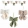 Set 9 Fiocchi Natalizi in Velluto ed Eco-Fur 18 cm, foto del prodotto su fondo bianco