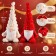 Set 2 Gnomi di Natale Seduti con Gambe Lunghe 40 cm, misure e caratteristiche