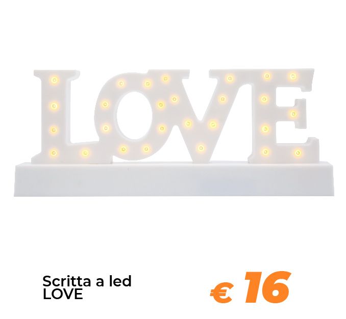 scritta love luminosa